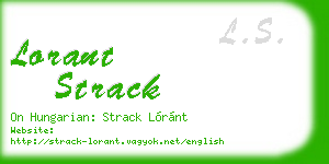 lorant strack business card