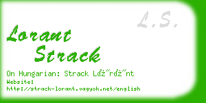 lorant strack business card